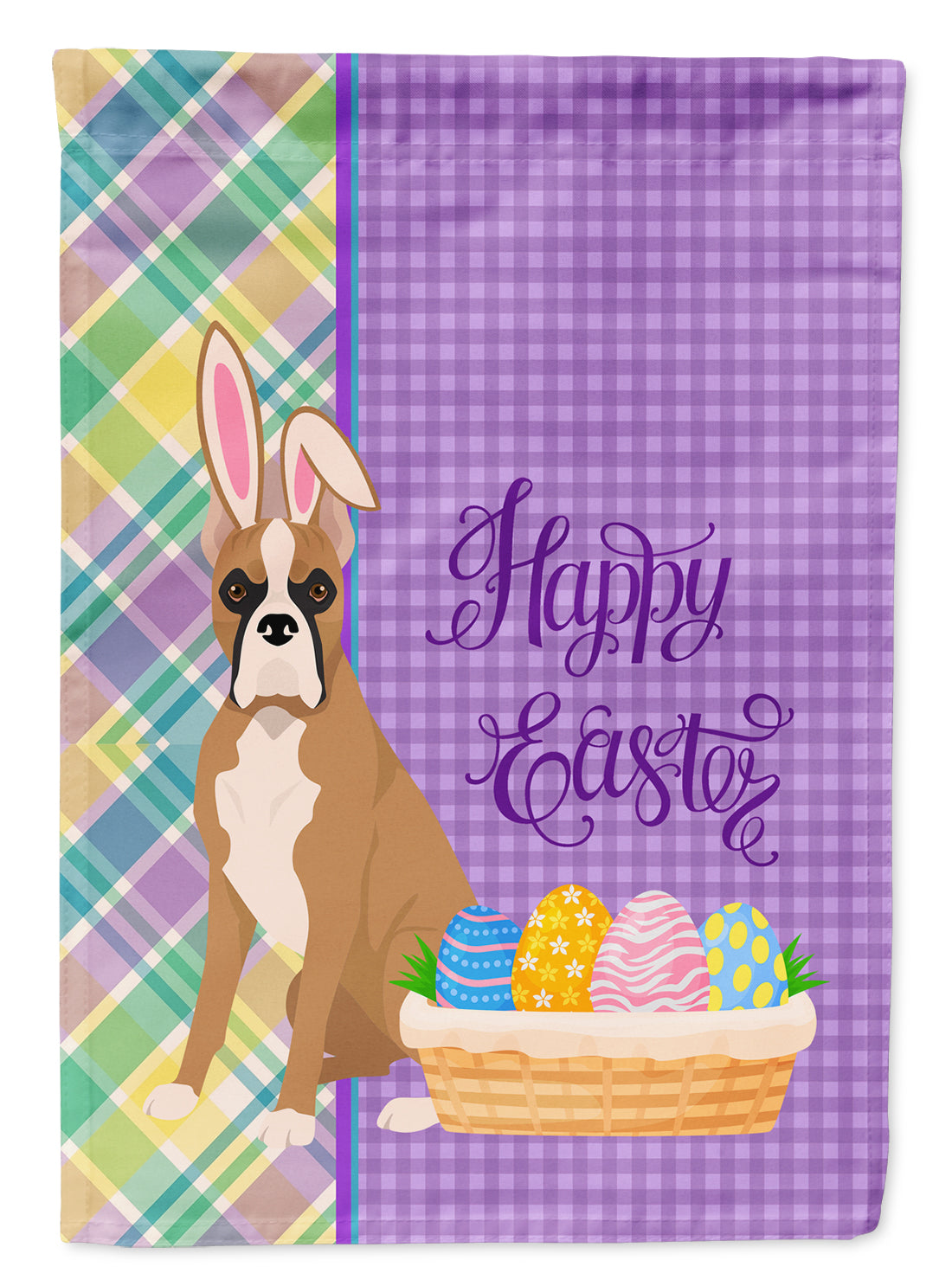 Buy this Fawn Boxer Easter Garden Flag