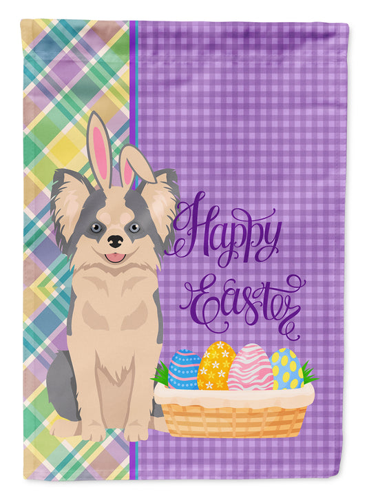 Buy this Longhaired Blue and White Chihuahua Easter Garden Flag