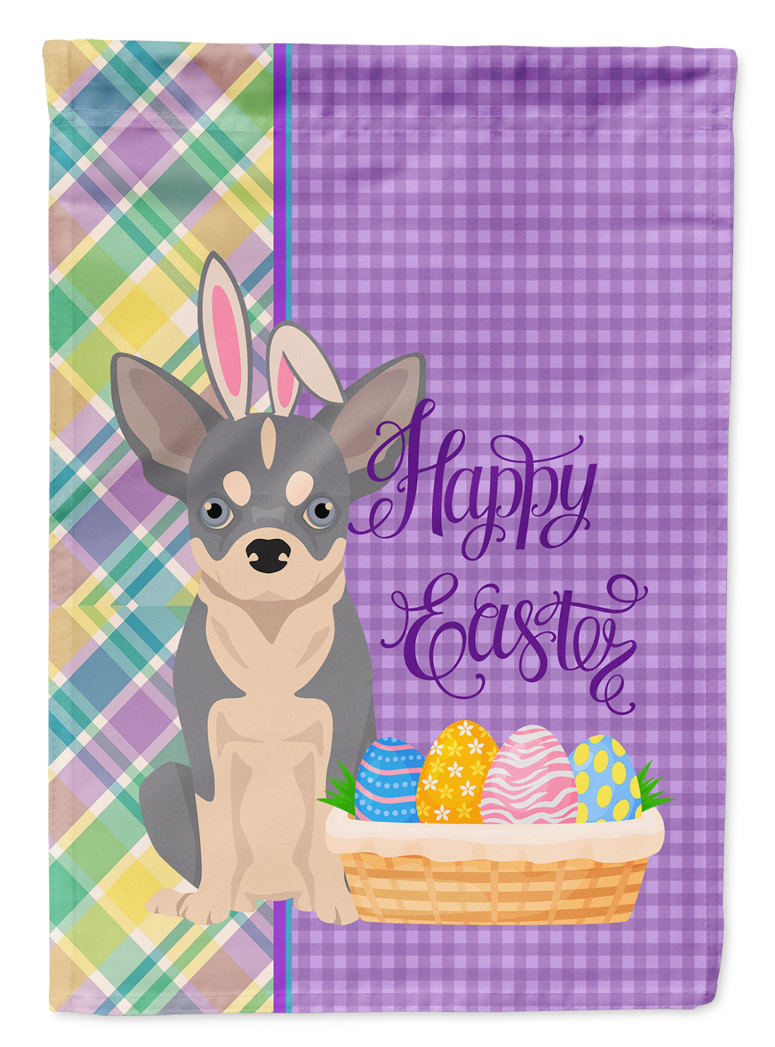 Buy this Blue and White Chihuahua Easter Garden Flag