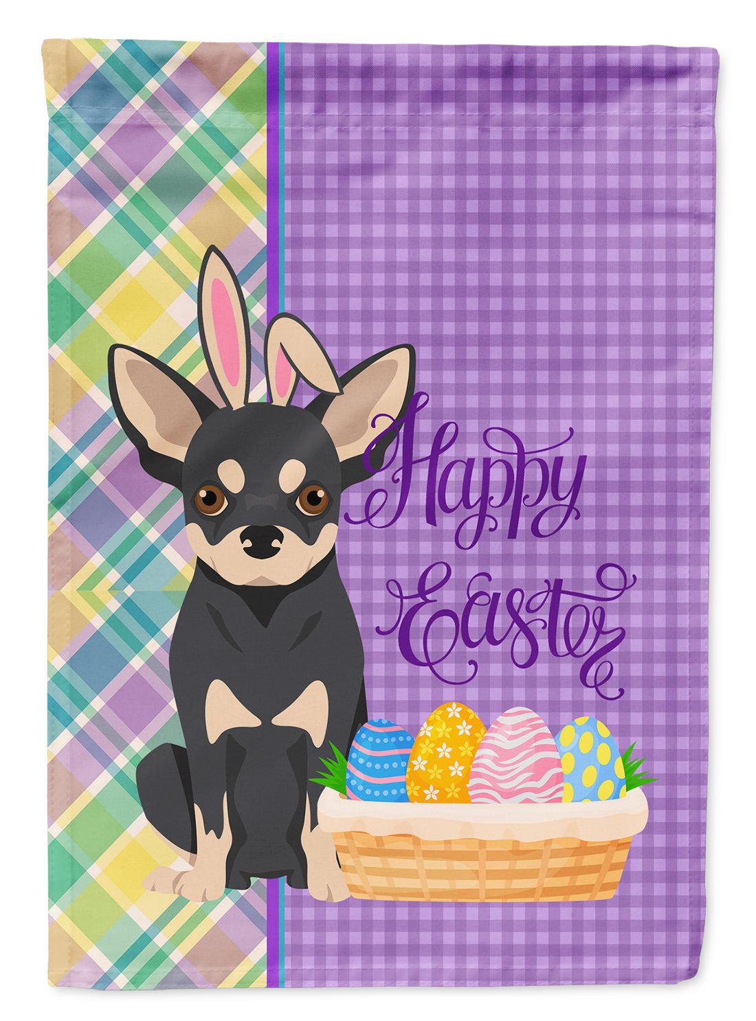 Buy this Black and Cream Chihuahua Easter Garden Flag