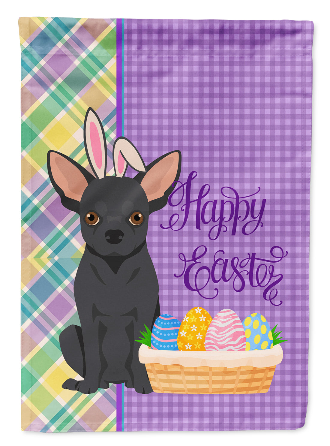 Buy this Black Chihuahua Easter Garden Flag