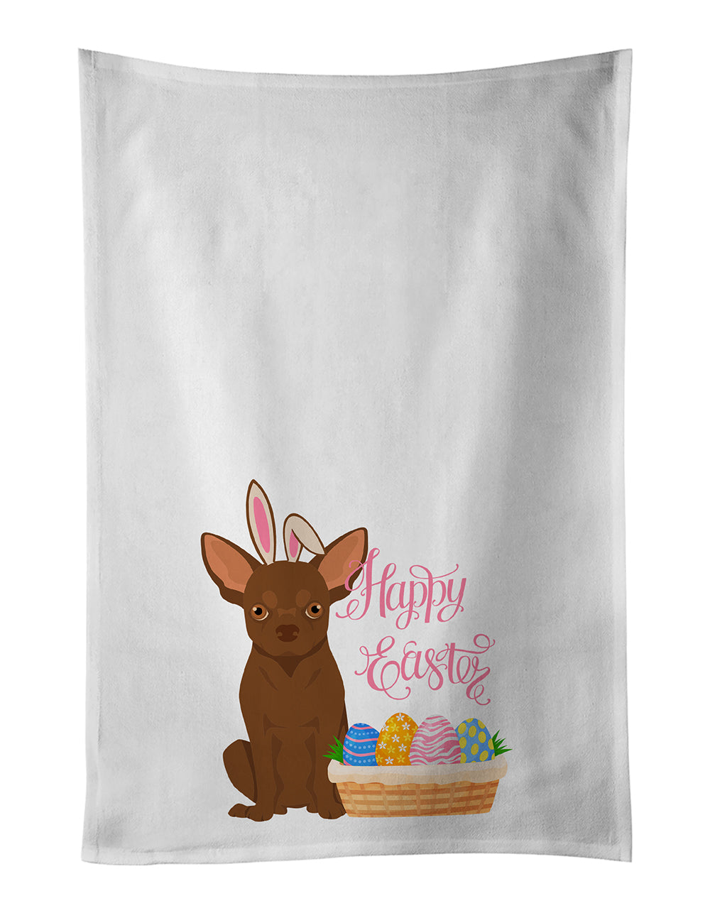 Buy this Chocolate Chihuahua Easter Kitchen Towel Set of 2
