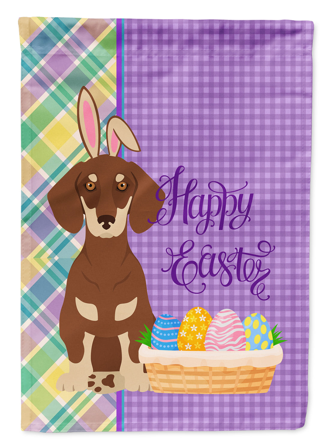 Buy this Chocolate and Cream Dachshund Easter Garden Flag