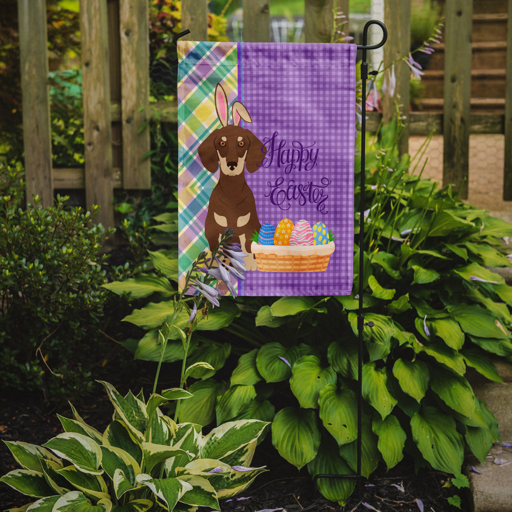 Chocolate and Cream Dachshund Easter Garden Flag