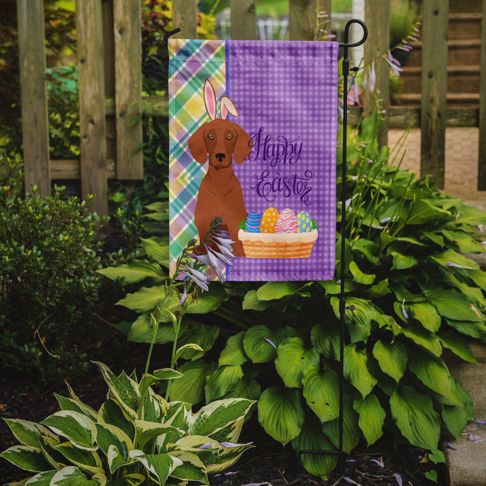 Red Dachshund Easter Garden Flag