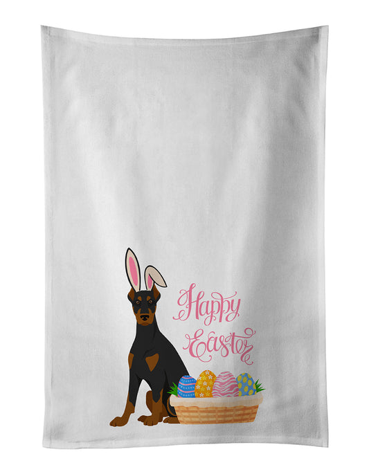 Buy this Black and Tan Doberman Pinscher Easter Kitchen Towel Set of 2