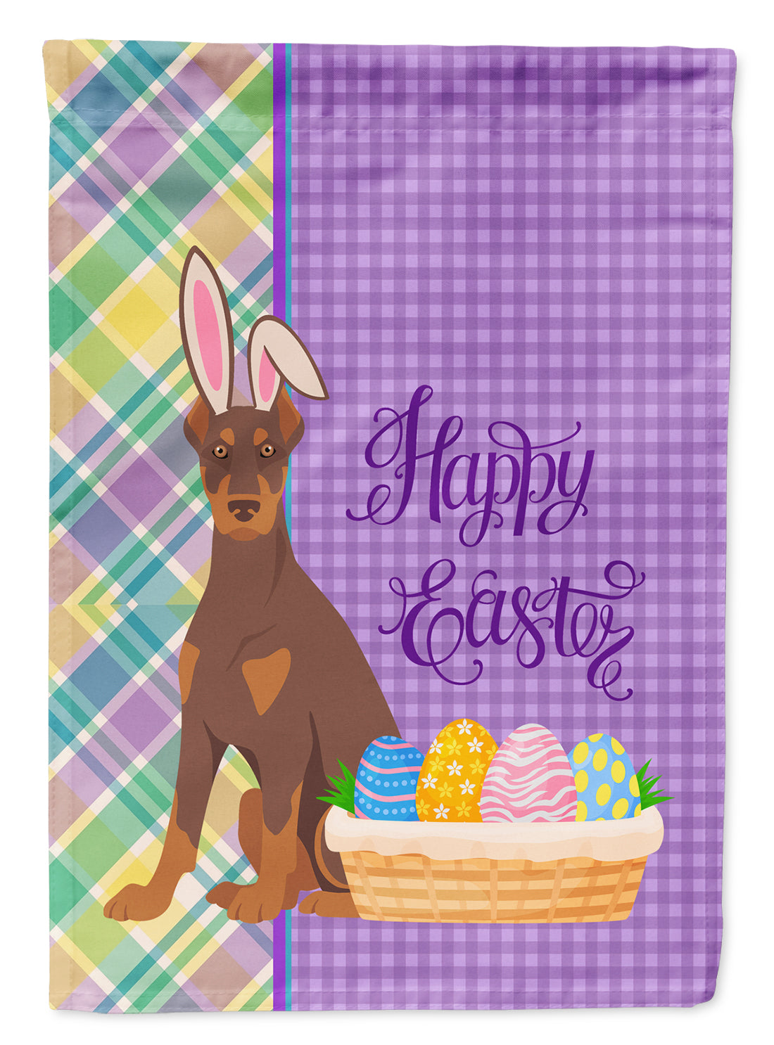 Buy this Red and Tan Doberman Pinscher Easter Garden Flag