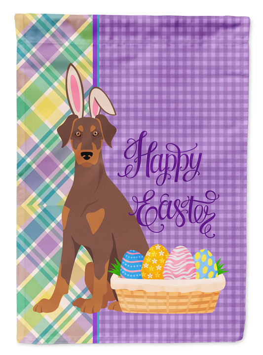 Buy this Natural Ear Red and Tan Doberman Pinscher Easter Garden Flag