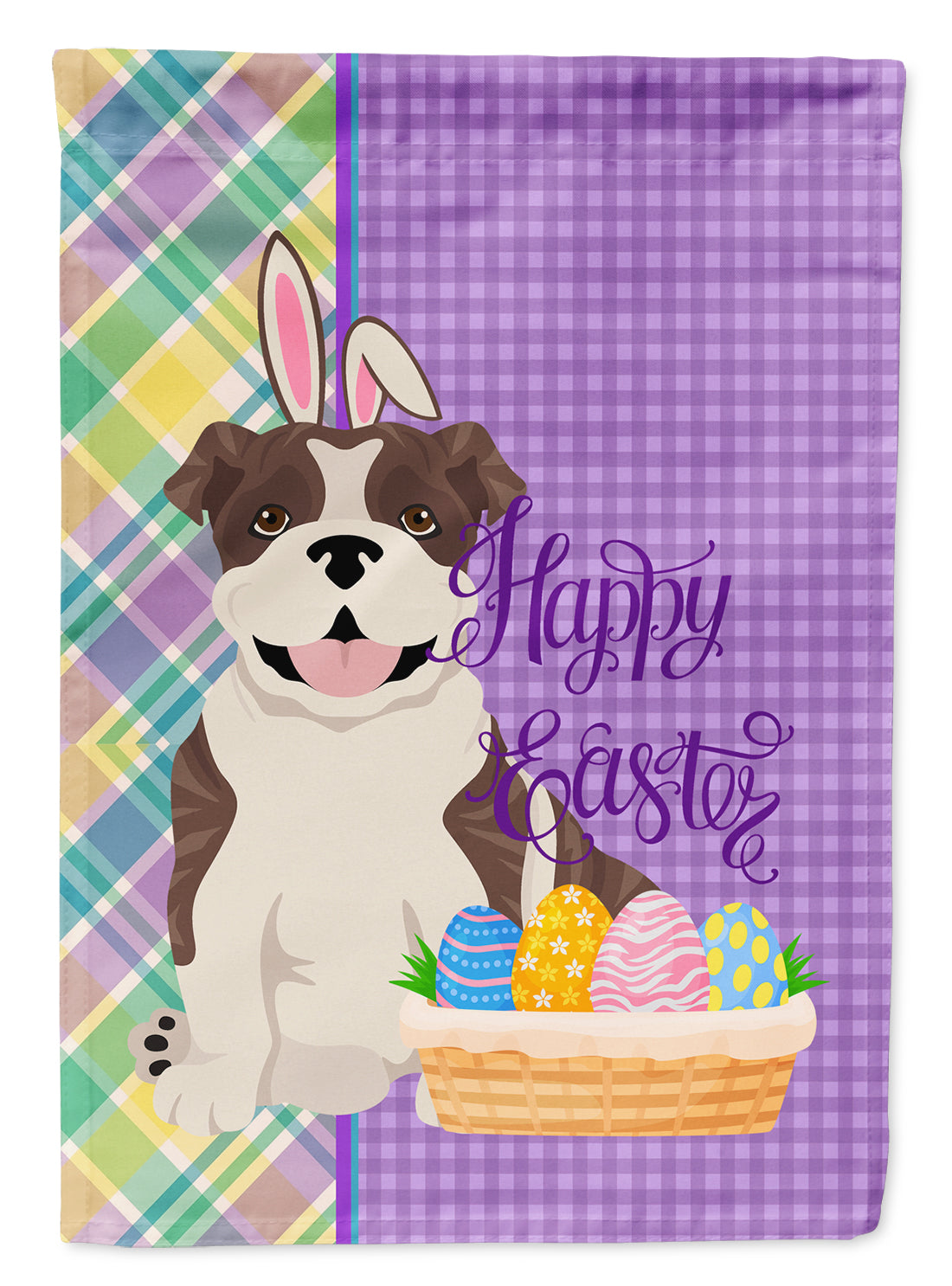 Buy this Brindle English Bulldog Easter Garden Flag