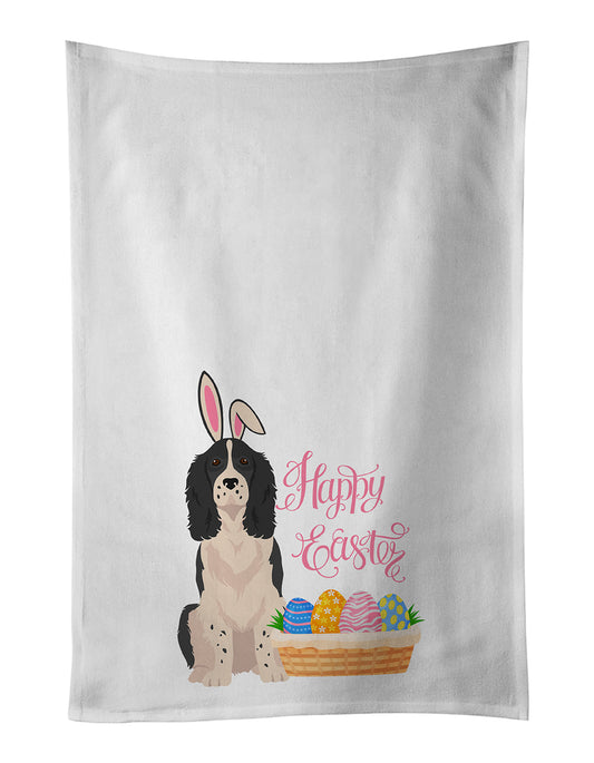 Buy this Black English Springer Spaniel Easter Kitchen Towel Set of 2