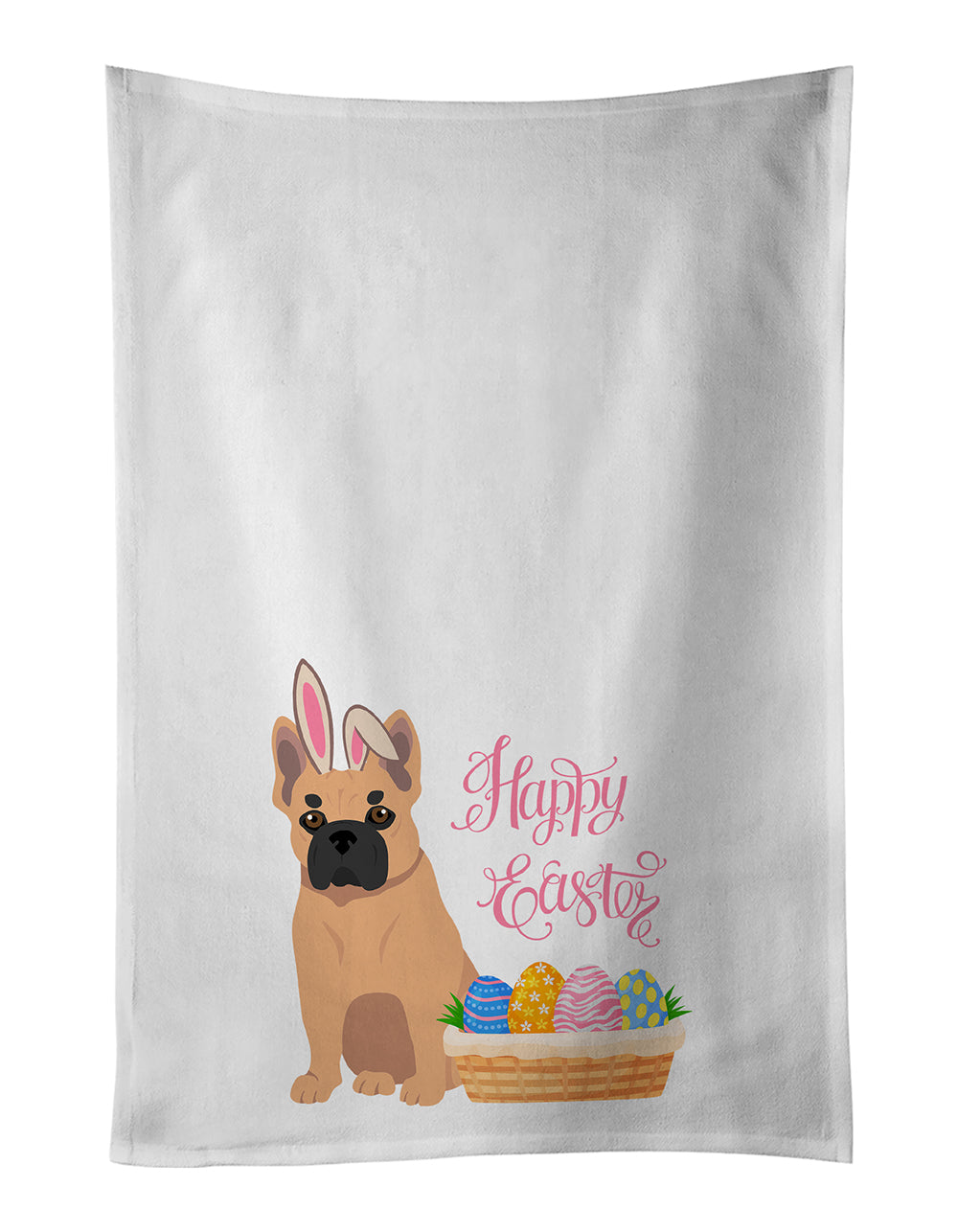 Buy this Fawn French Bulldog Easter Kitchen Towel Set of 2