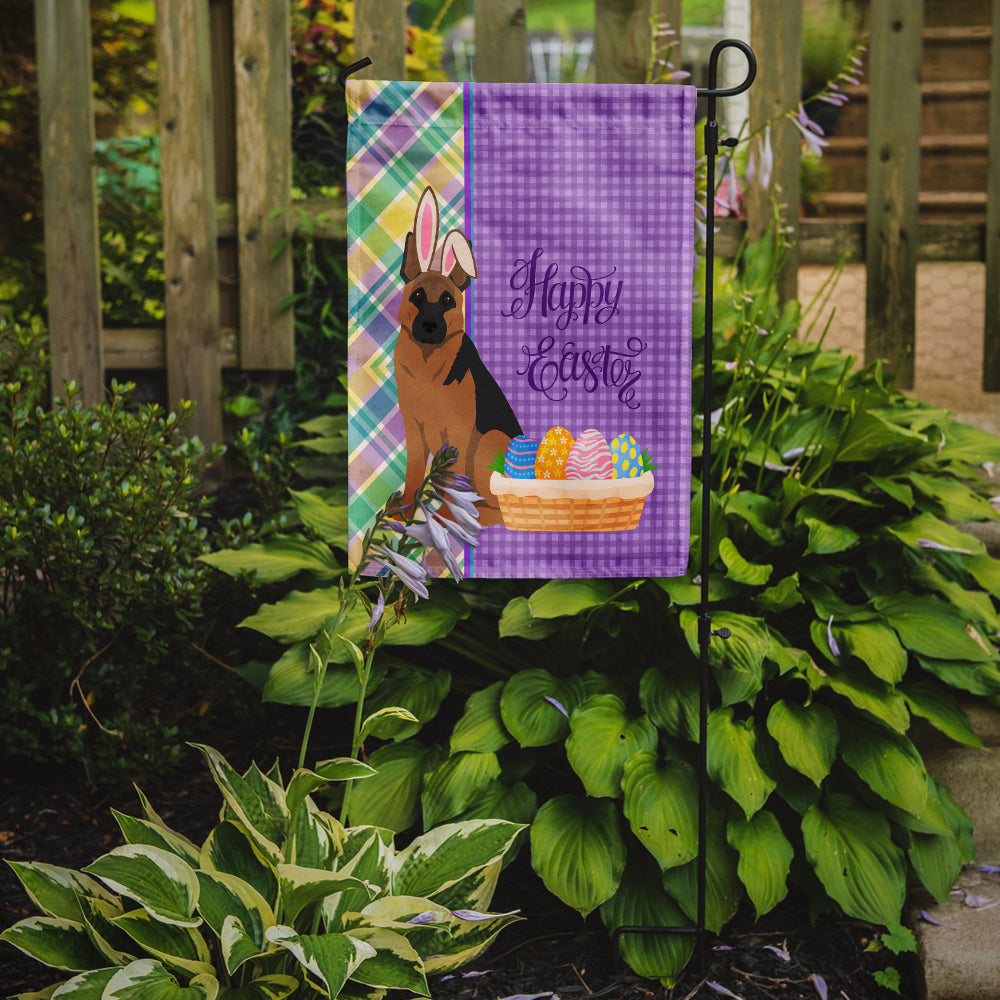 Black and Tan German Shepherd Easter Garden Flag