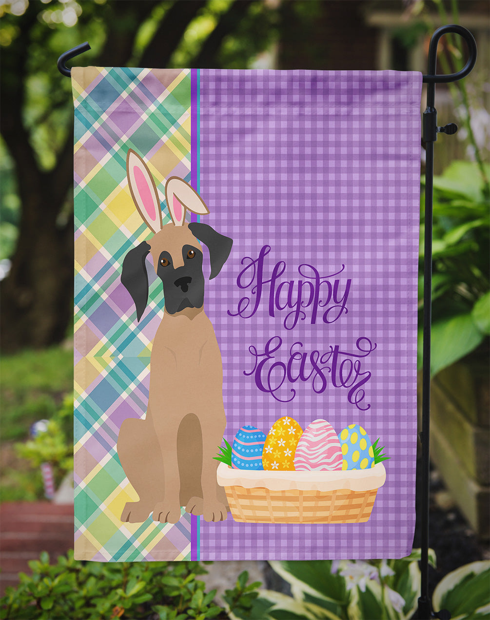 Fawn Great Dane Easter Garden Flag