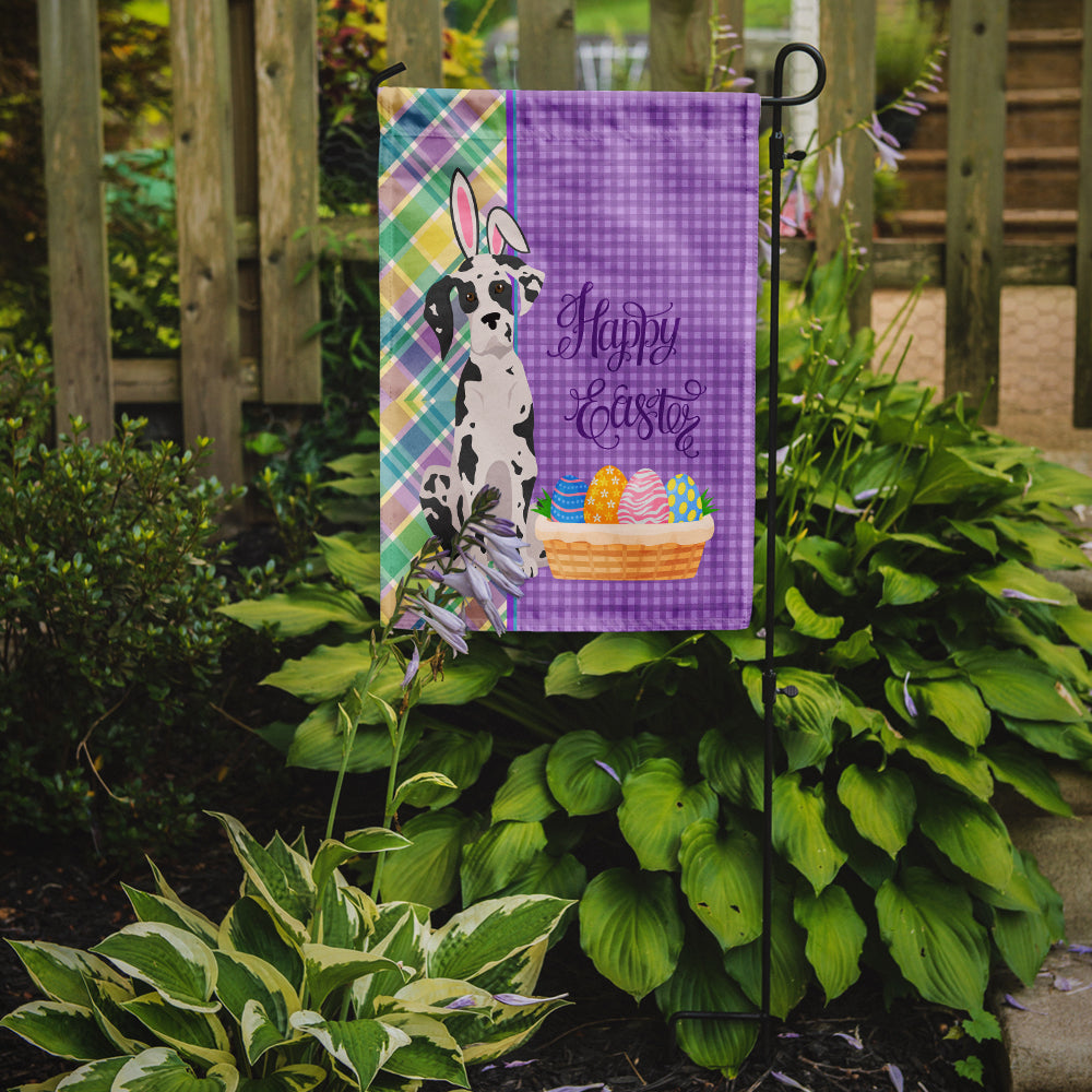 Harlequin Great Dane Easter Garden Flag