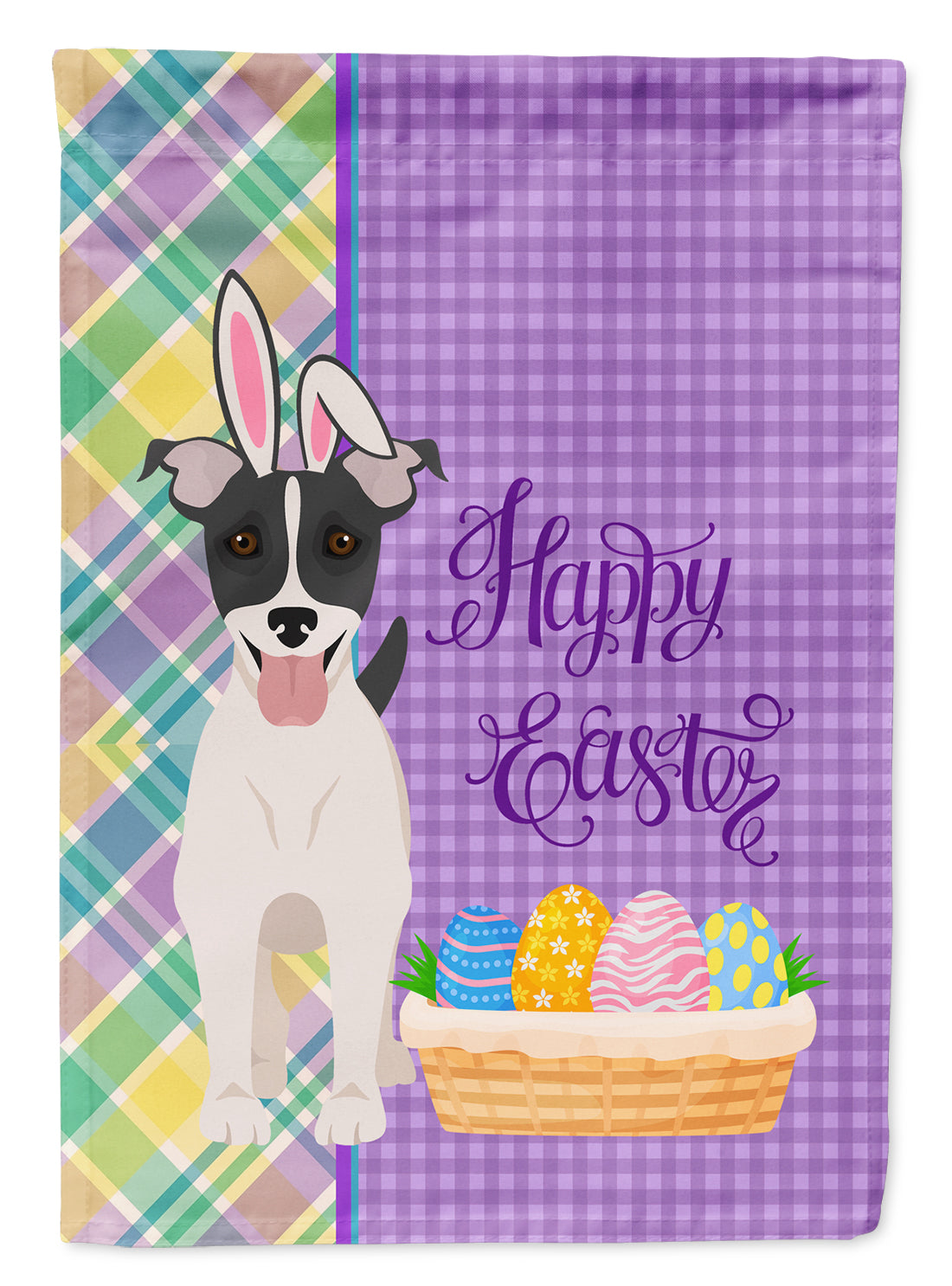 Buy this Black White Smooth Jack Russell Terrier Easter Garden Flag