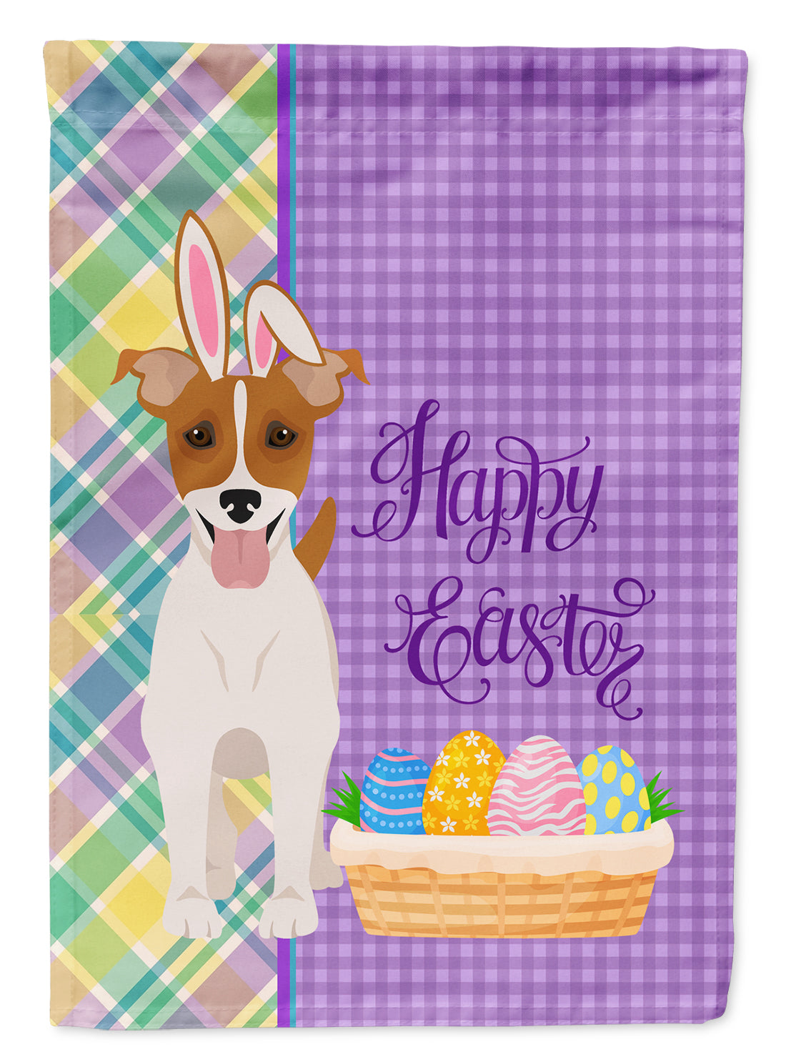 Buy this Brown White Smooth Jack Russell Terrier Easter Garden Flag