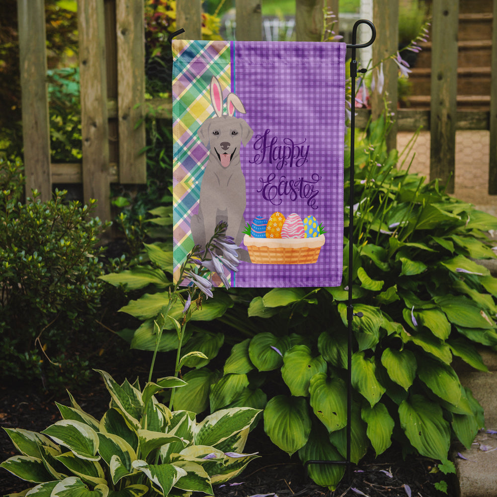 Gray Labrador Retriever Easter Garden Flag