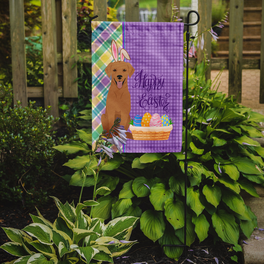 Red Fox Labrador Retriever Easter Garden Flag