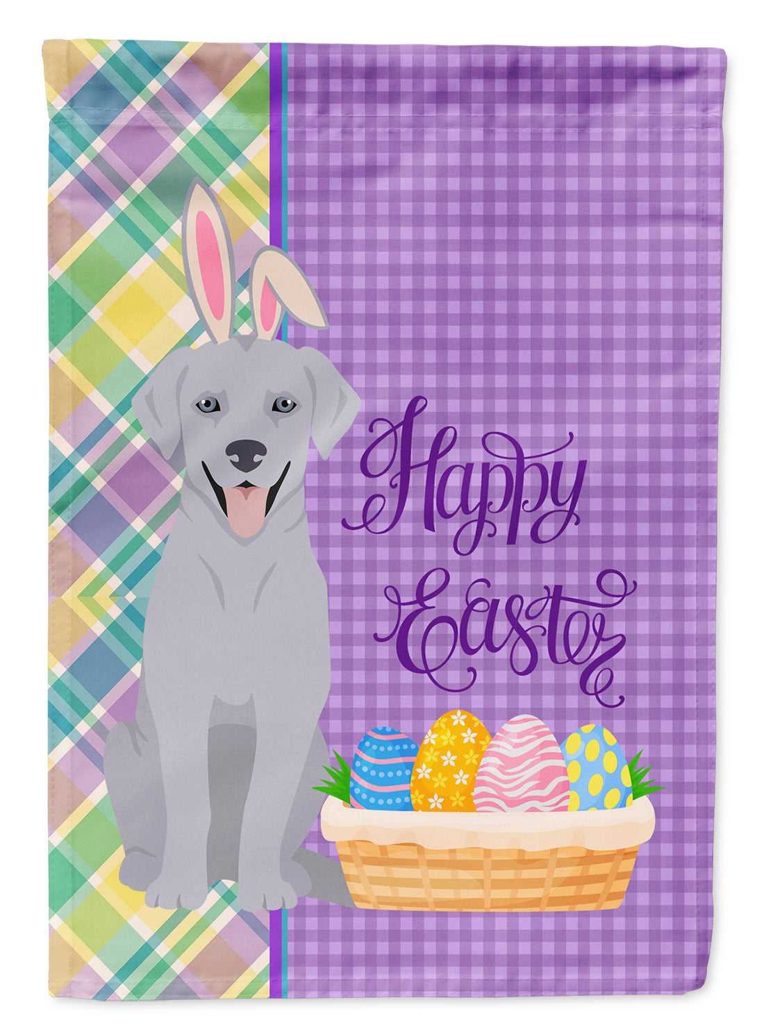 Buy this Silver Labrador Retriever Easter Garden Flag