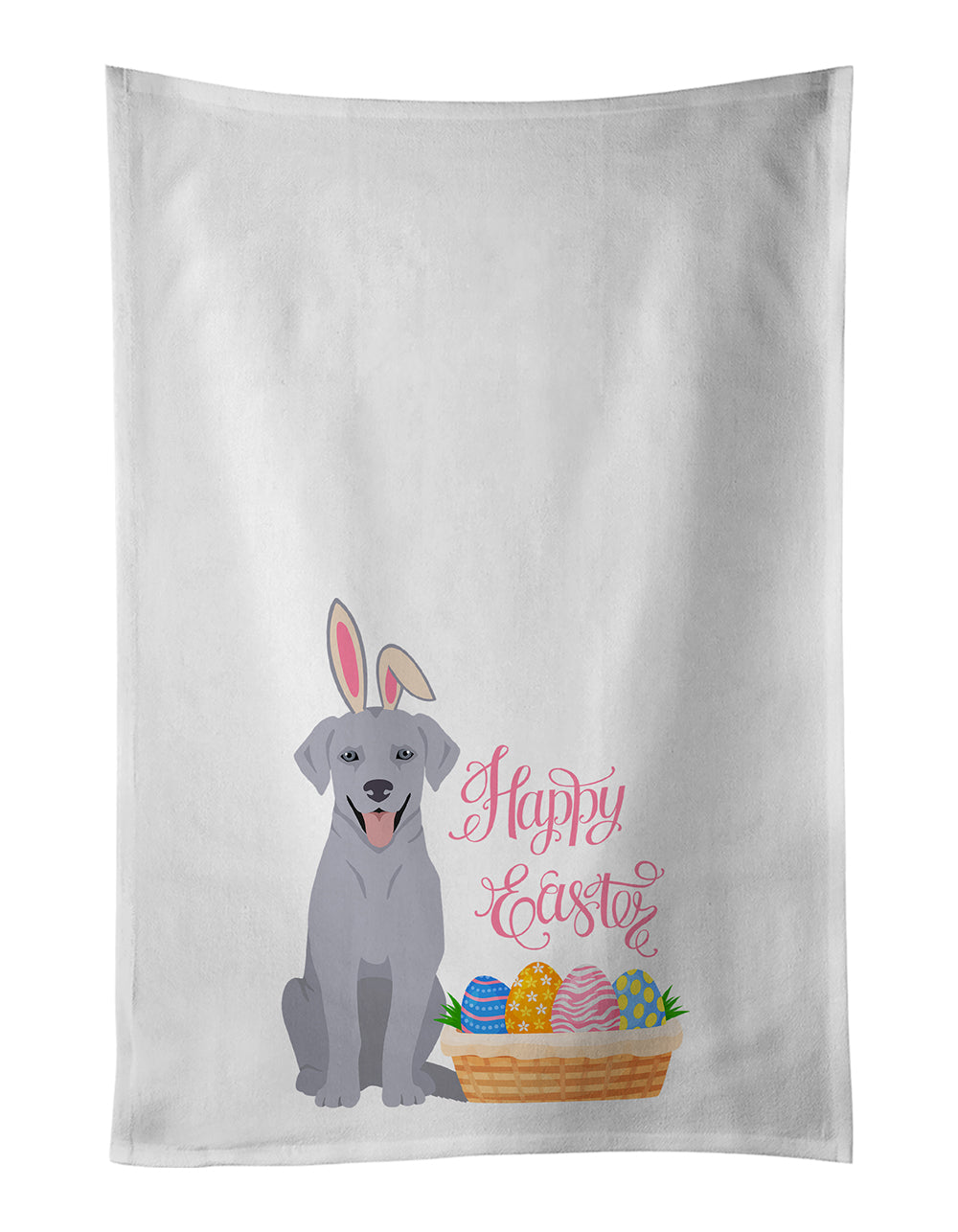 Buy this Silver Labrador Retriever Easter Kitchen Towel Set of 2