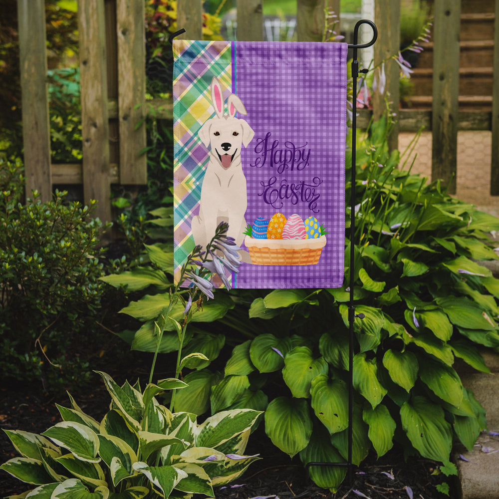 White Cream Labrador Retriever Easter Garden Flag