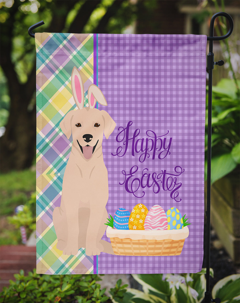 Yellow Labrador Retriever Easter Garden Flag