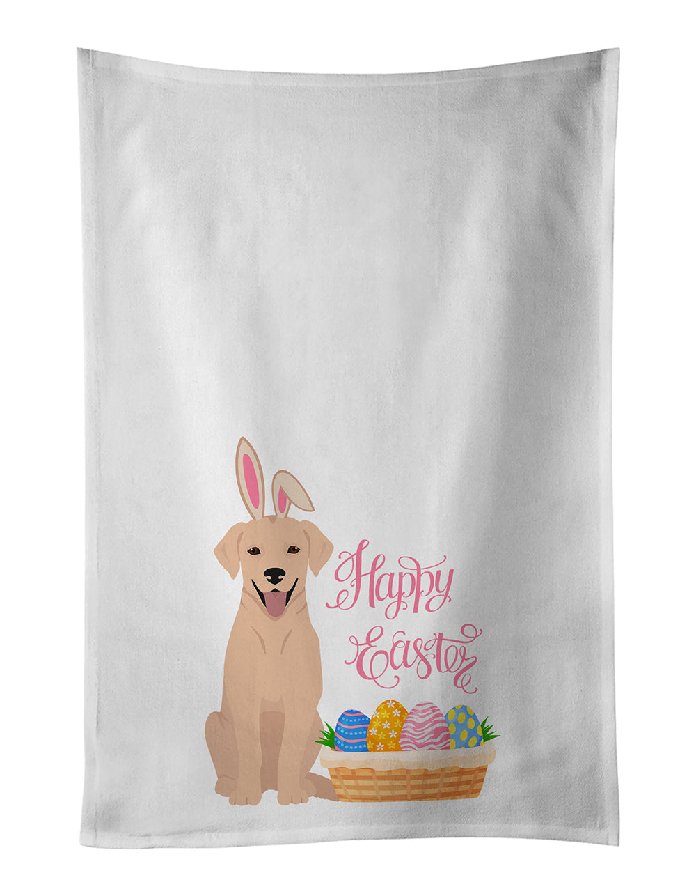 Buy this Yellow Labrador Retriever Easter Kitchen Towel Set of 2