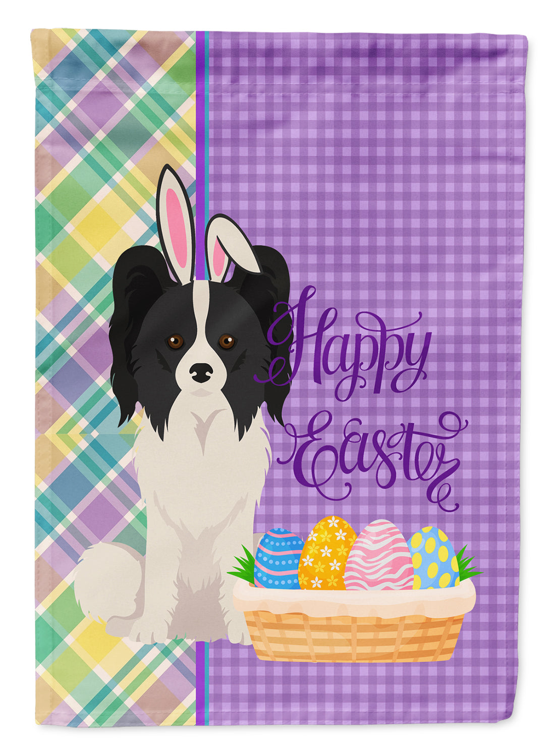 Buy this Black and White Papillon Easter Garden Flag