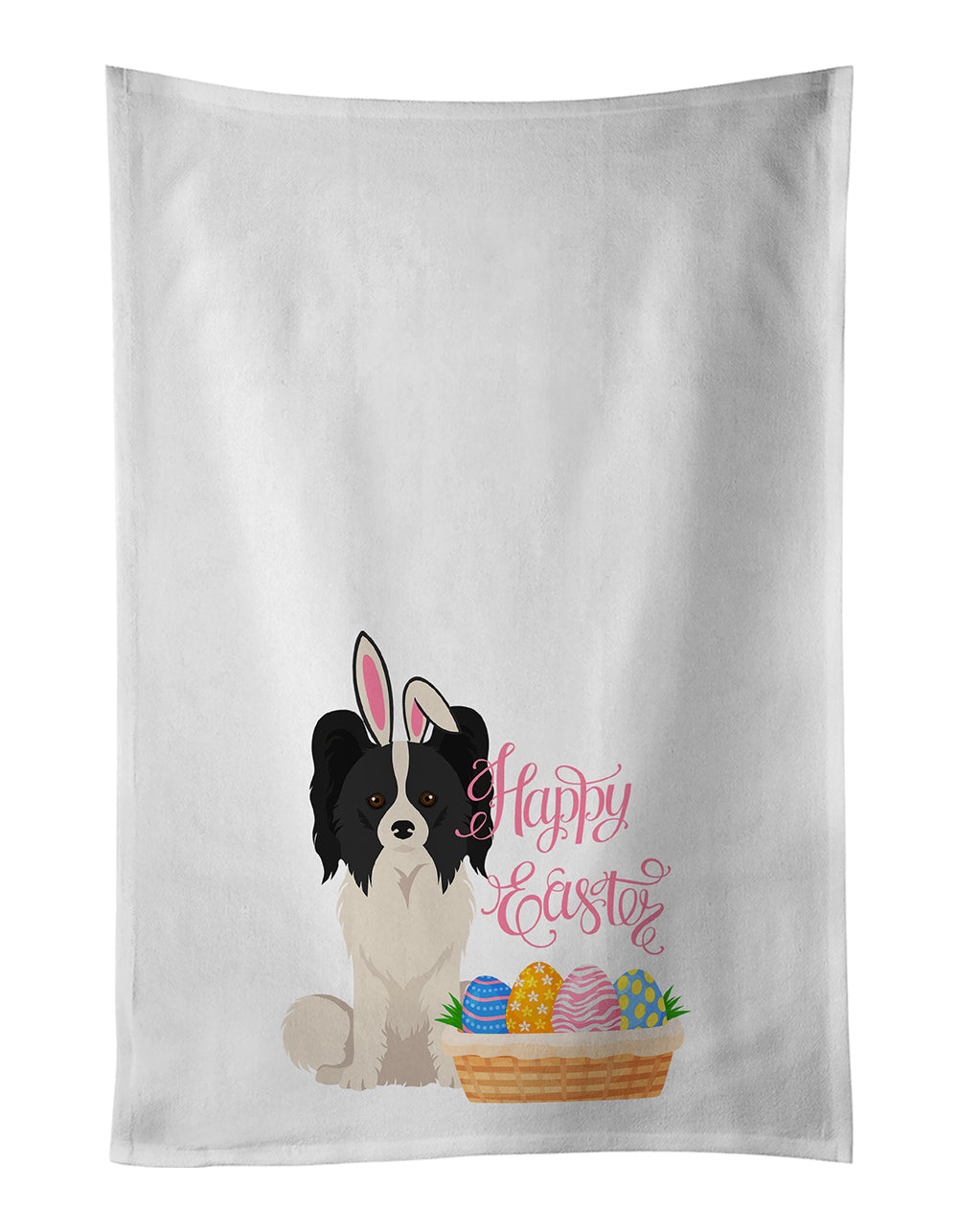 Buy this Black and White Papillon Easter Kitchen Towel Set of 2