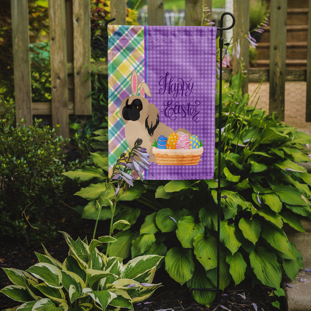 Cream Pekingese Easter Garden Flag