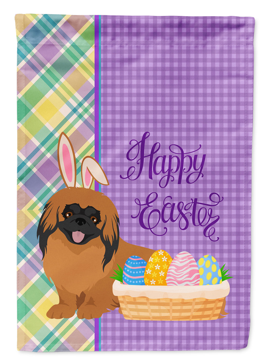 Buy this Red Pekingese Easter Garden Flag