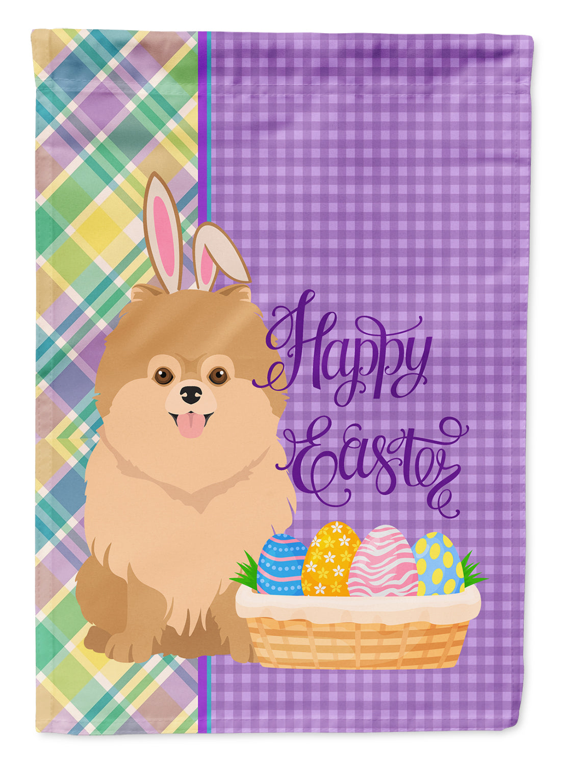 Buy this Orange Pomeranian Easter Garden Flag