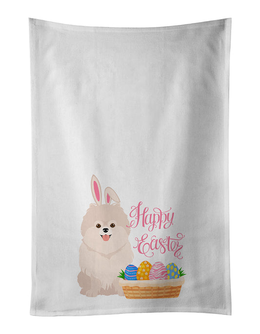 Buy this White Pomeranian Easter Kitchen Towel Set of 2