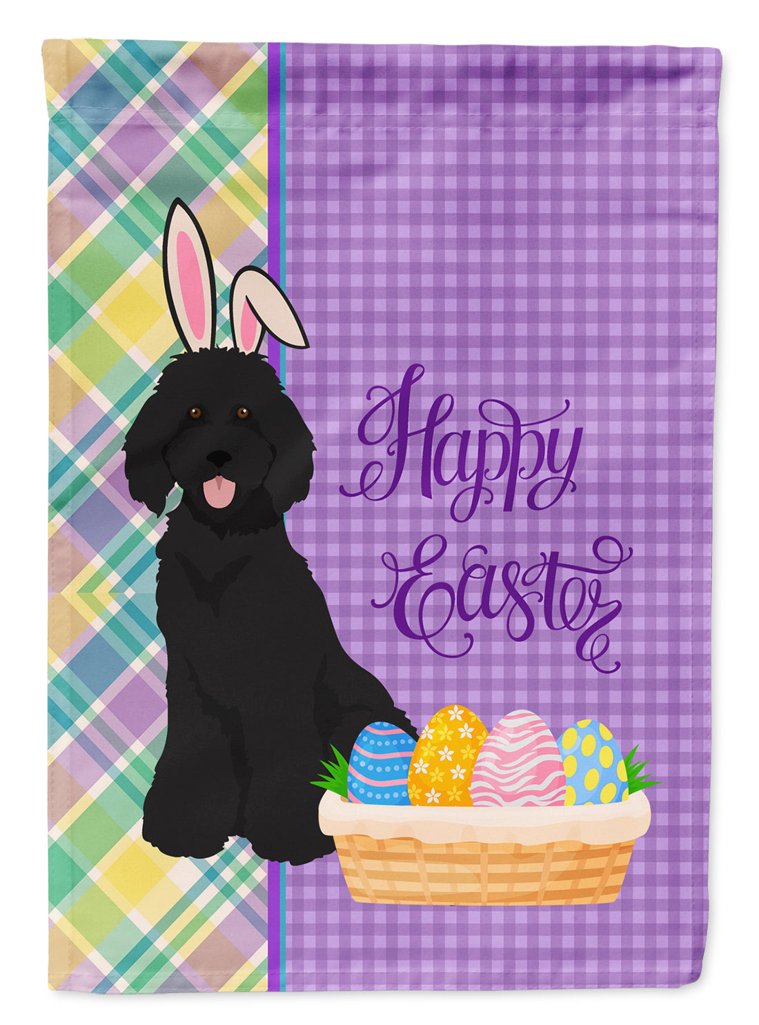 Buy this Standard Black Poodle Easter Garden Flag