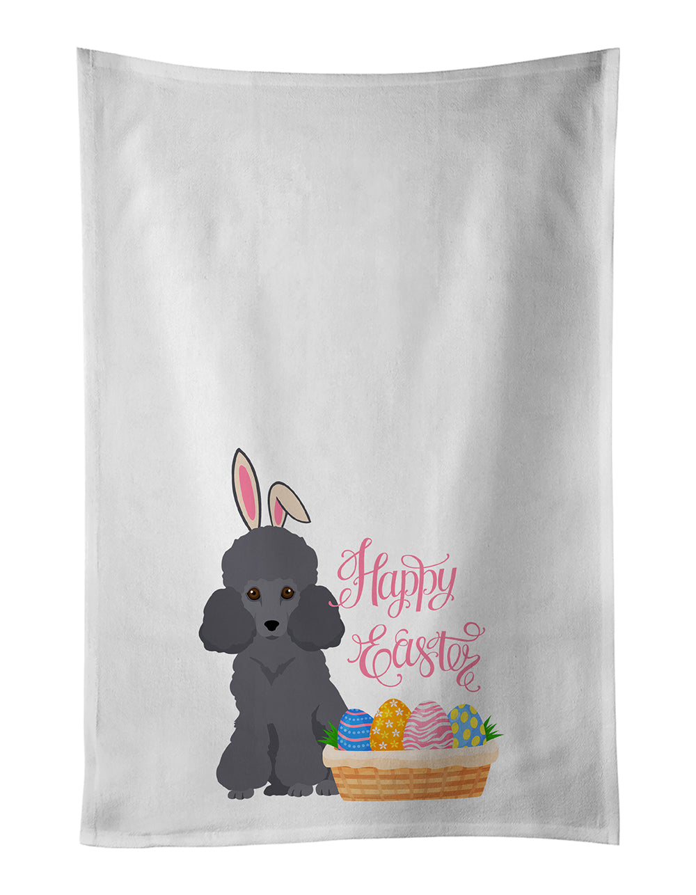 Buy this Toy Grey Poodle Easter Kitchen Towel Set of 2