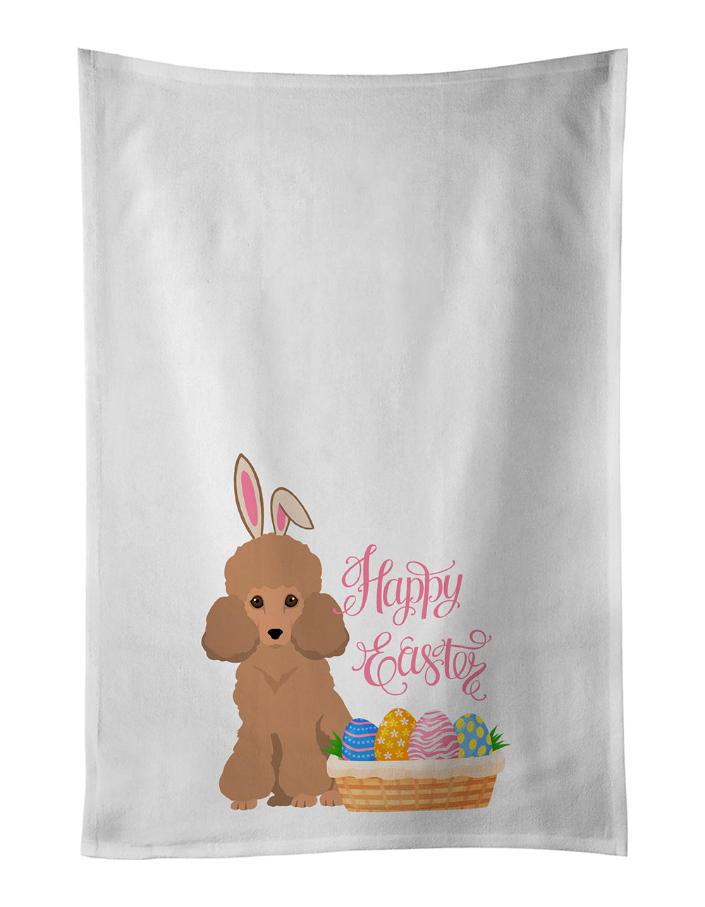 Buy this Toy Apricot Poodle Easter Kitchen Towel Set of 2