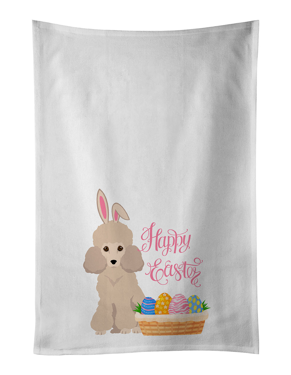 Buy this Toy Cream Poodle Easter Kitchen Towel Set of 2