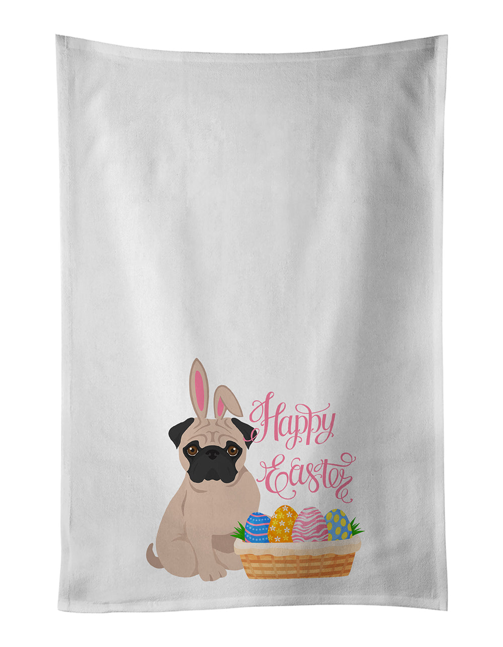 Buy this Fawn Pug Easter Kitchen Towel Set of 2