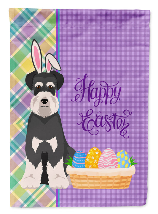 Buy this Black and Silver Natural Ears Schnauzer Easter Garden Flag