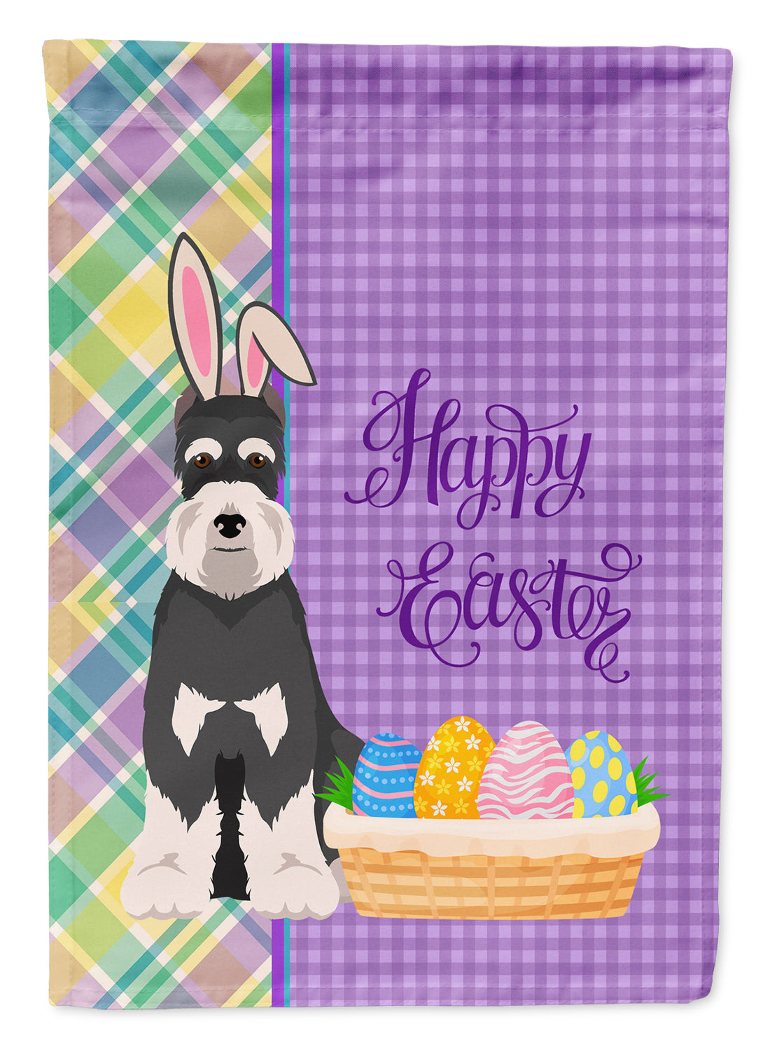 Buy this Black and Silver Schnauzer Easter Garden Flag