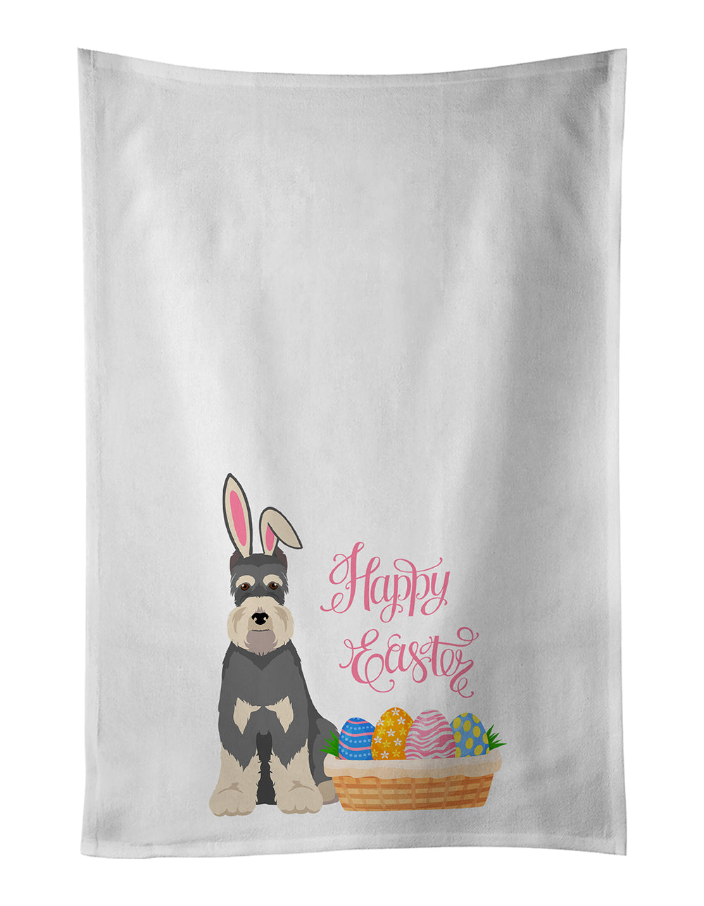 Buy this Salt Pepper Schnauzer Easter Kitchen Towel Set of 2