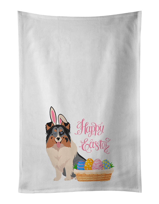 Buy this Blue Merle Sheltie Easter Kitchen Towel Set of 2