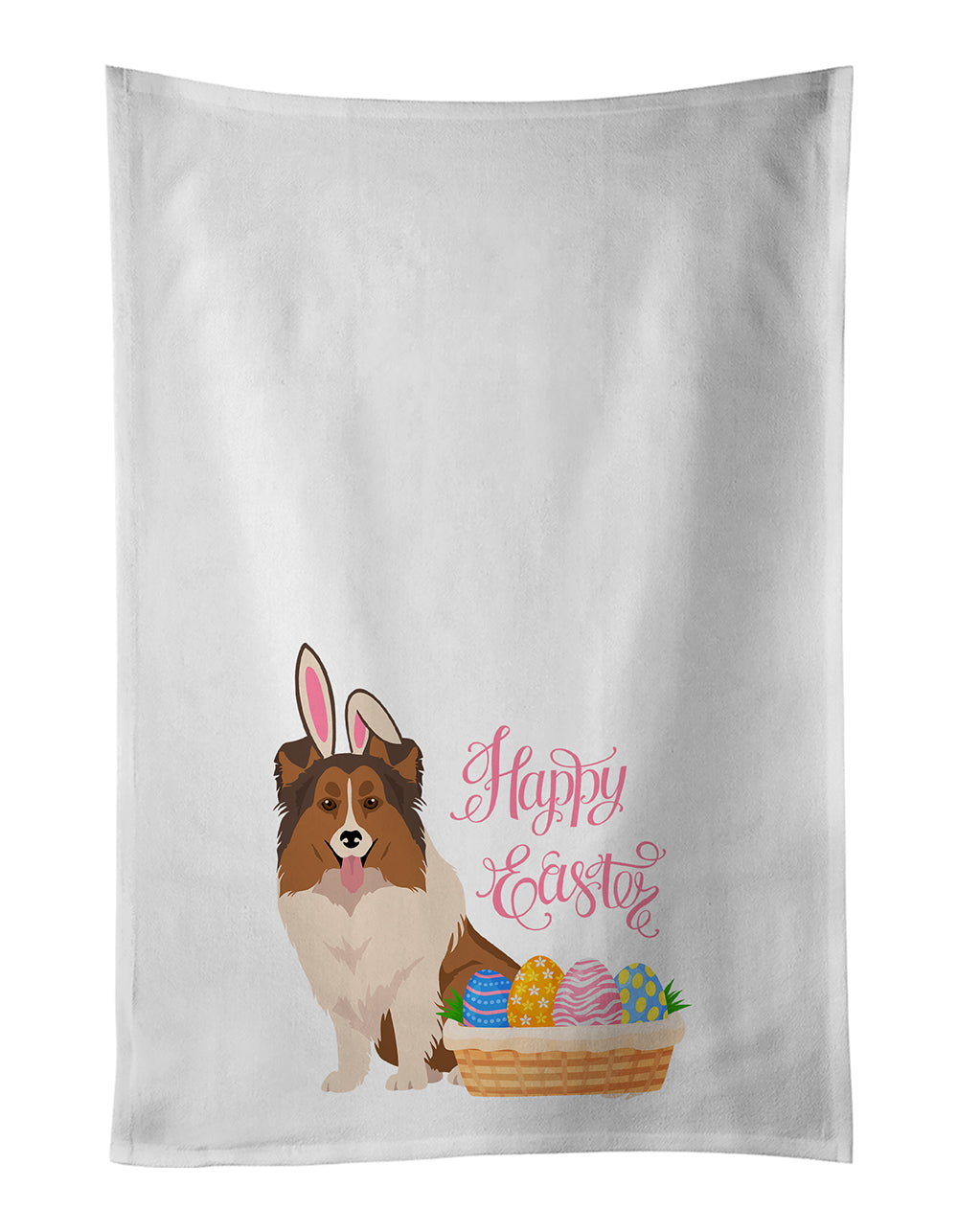 Buy this Sable Sheltie Easter Kitchen Towel Set of 2