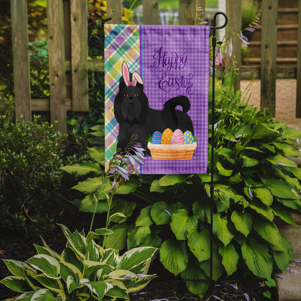 Black Shih Tzu Easter Garden Flag