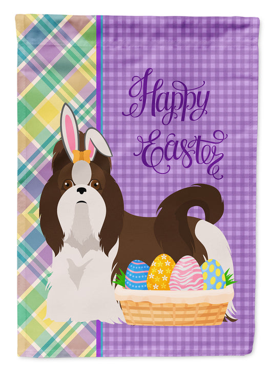 Buy this Liver and White Shih Tzu Easter Garden Flag