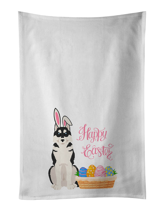 Buy this Black Siberian Husky Easter Kitchen Towel Set of 2