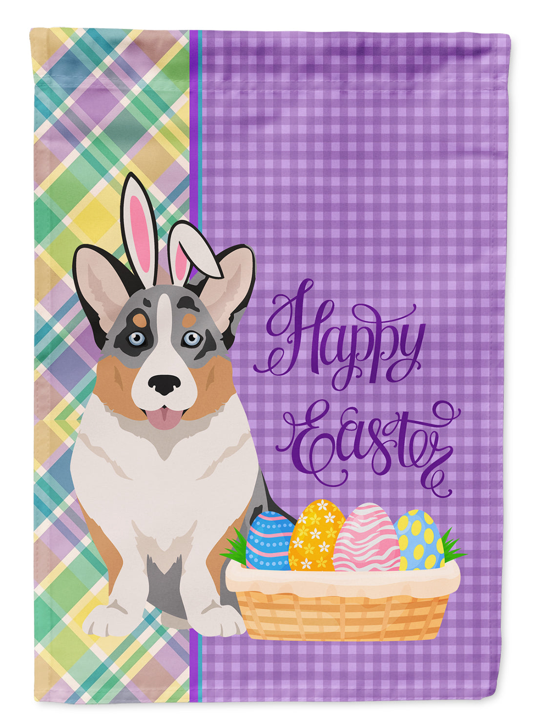 Buy this Blue Merle Cardigan Corgi Easter Garden Flag