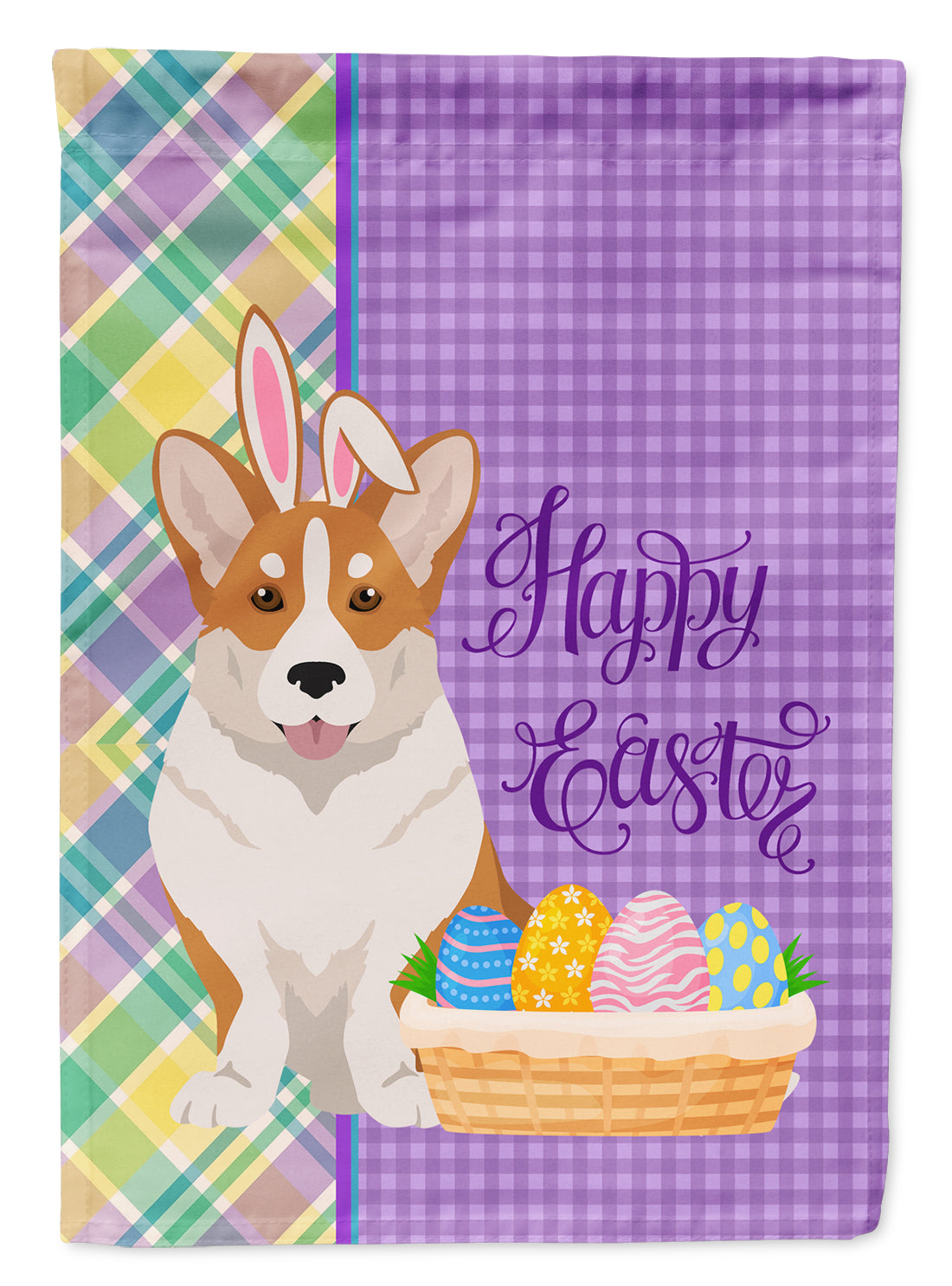 Buy this Red Cardigan Corgi Easter Garden Flag