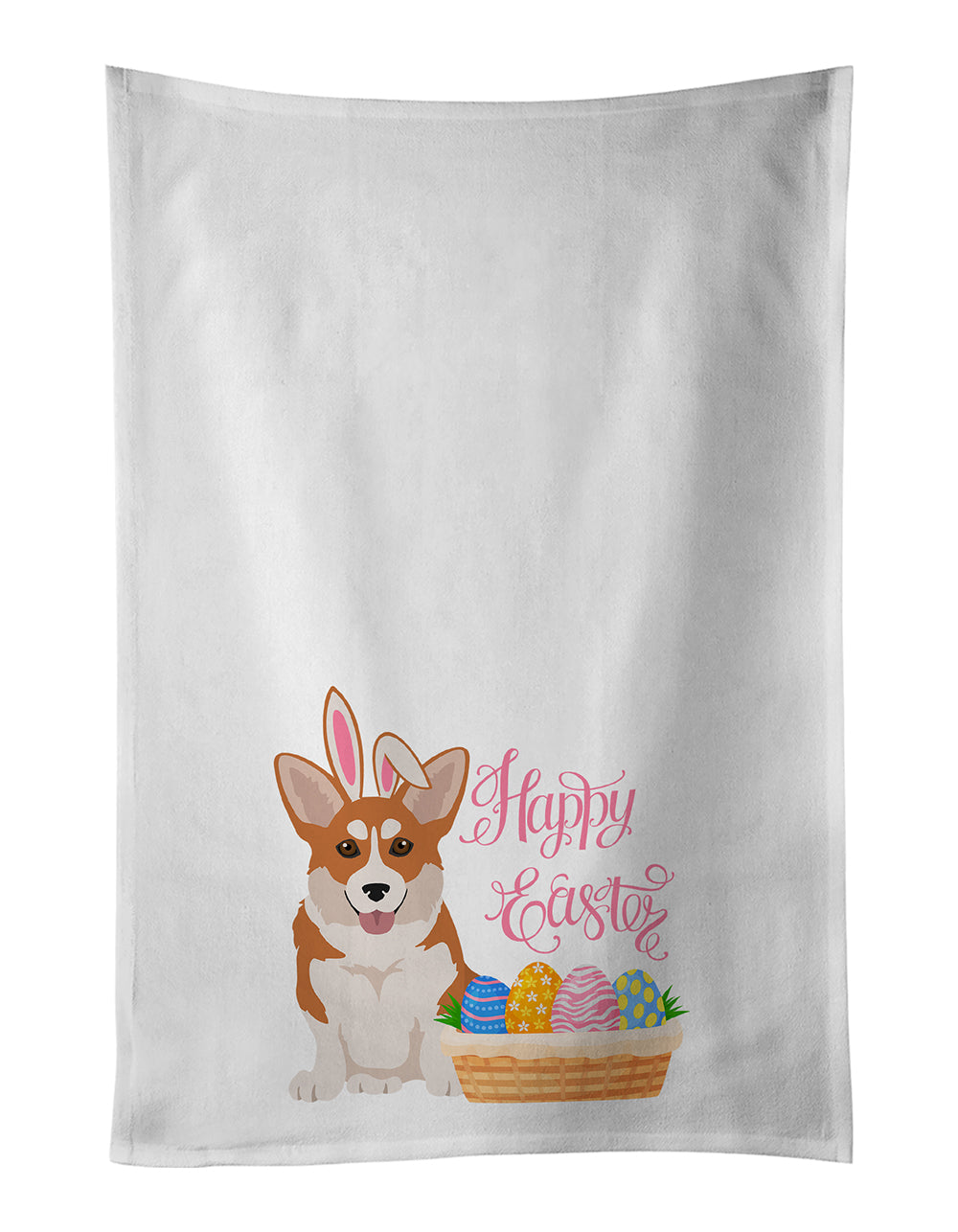 Buy this Red Pembroke Corgi Easter Kitchen Towel Set of 2