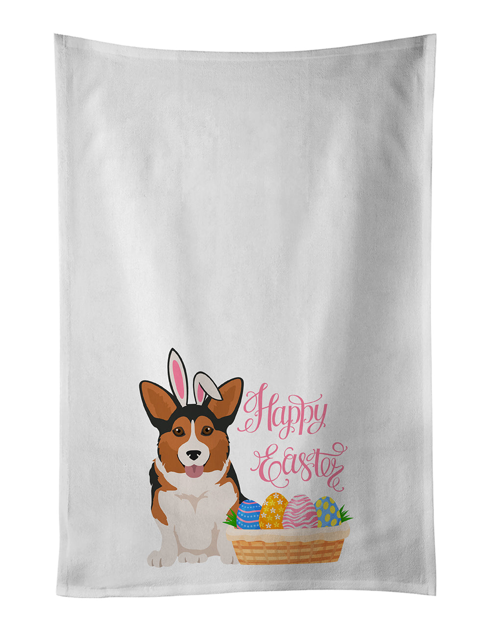 Buy this Sable Pembroke Corgi Easter Kitchen Towel Set of 2